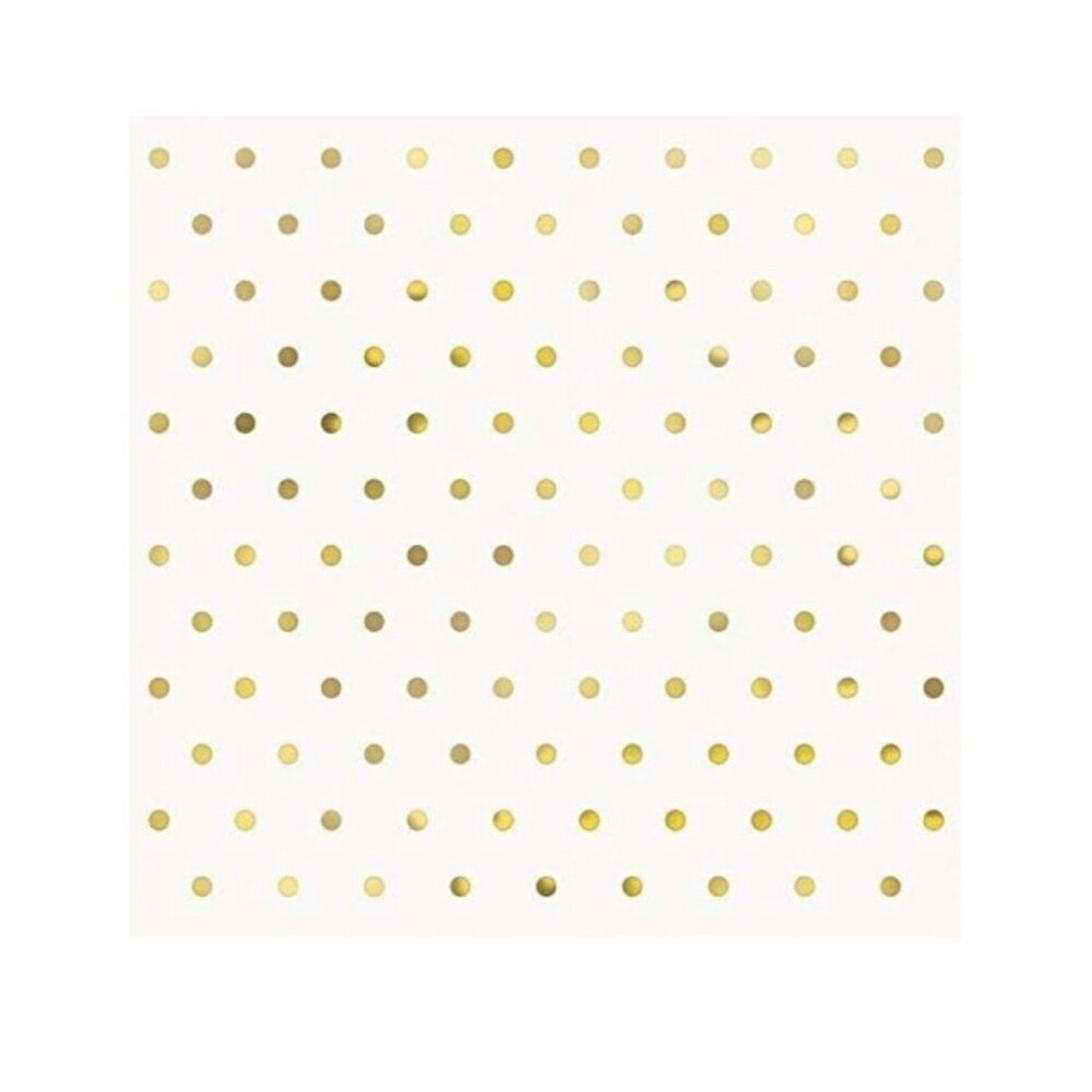 Unique Napkins Gold Dots 16 Count Paper Napkins